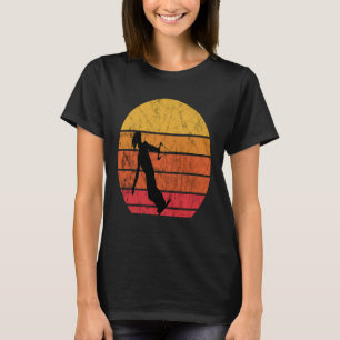 Wakeboard Retro Zonsondergang Vintage Zonsondergan T-shirt