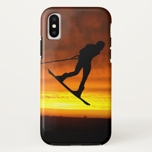 Wakeboard Sunset iPhone X Hoesje (Achterkant)