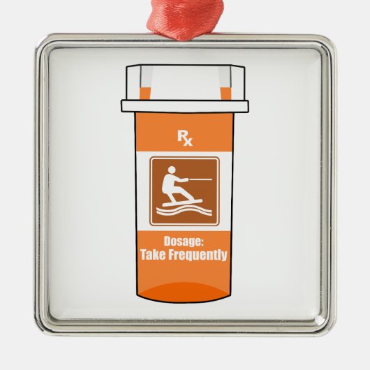 Wakeboarden is mijn medicijn metalen ornament (Voorkant)