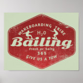 Wakeboarden op borgtocht poster (Voorkant)