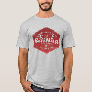 Wakeboarden op borgtocht t-shirt