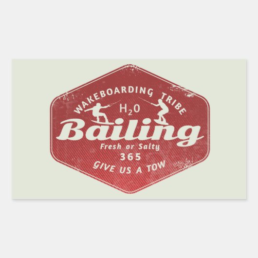 Wakeboarder Rechthoekige Sticker (Voorkant)