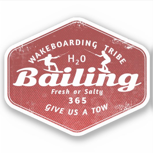 Wakeboarder Sticker (Voorkant)