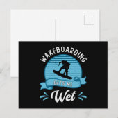Wakeboarder Wakeboard Briefkaart (Voorkant / Achterkant)