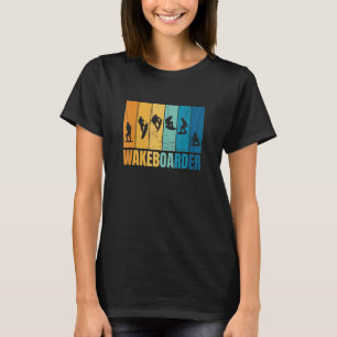 Wakeboarder  Wave Retro Wakeboard Surf Bea T-shirt