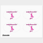 Wakeboardin 'Meisje Sticker (Vel)