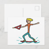 Wakeboarding Briefkaart (Voorkant / Achterkant)