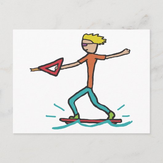 Wakeboarding Briefkaart (Voorkant)