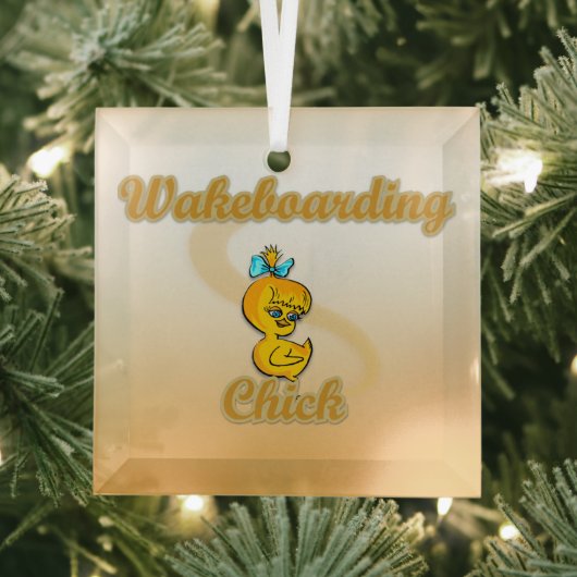 Wakeboarding Chick Glas Ornament (Insitu)