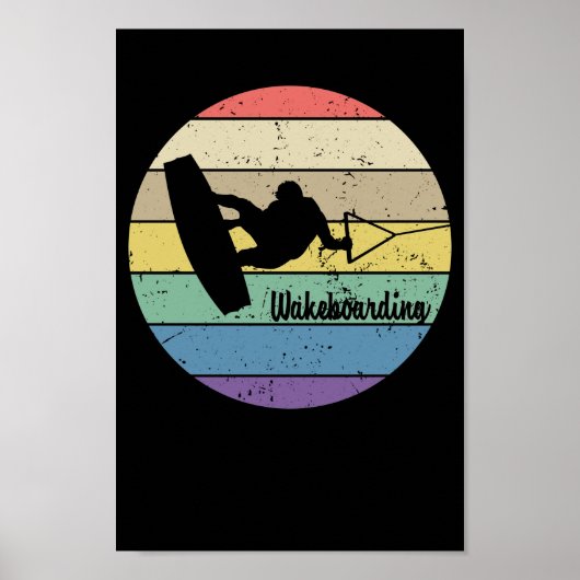Wakeboarding Retro Poster (Voorkant)