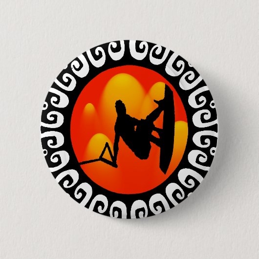 WAKEBOARDING SUN CRAZED RONDE BUTTON 5,7 CM (Voorkant)