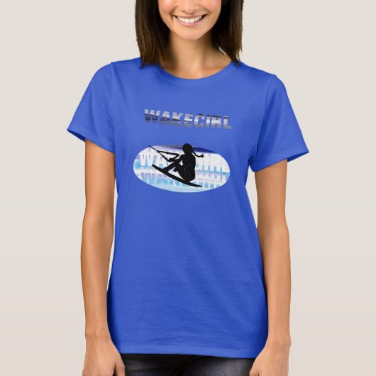 WakeGirl tee - Girls wakeboard tshirt Ajouter un n (Devant)