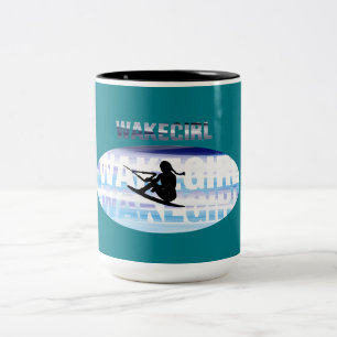 Wakegirls wakeboard Mug nom d'ajout personnalisé