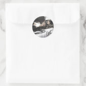 Waken met Cat Circle Sticker (Tas)