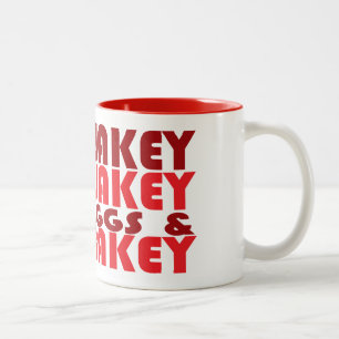 Wakey Wakey Eggs en Bakey Tweekleurige Koffiemok