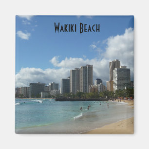 Wakiki Beach Hawaii Foto Magnet Oahu Honolulu Magneet