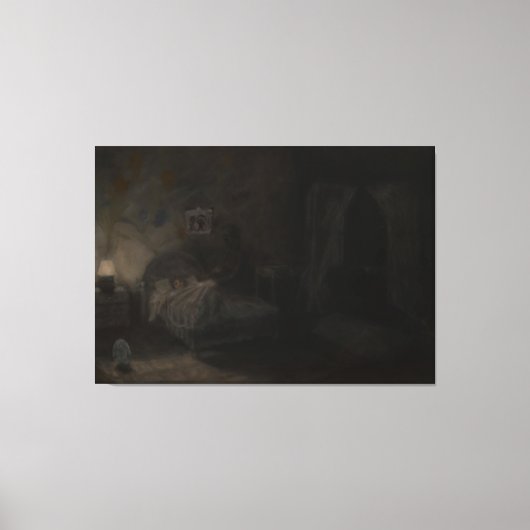 Waking nightmare - Oil painting Canvas Afdruk (Voorkant)