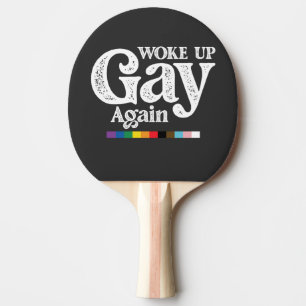 Wakker Geworden Gay Opnieuw Ondersteun LGBT Pride Tafeltennisbatje