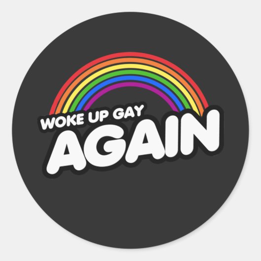 WAKKER HOMO WEER T-shirt Ronde Sticker (Voorkant)