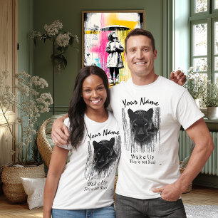 Wakker worden - Dit is niet echt   Cyberpunk Panth T-shirt