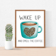 Wakker Worden en de Koffie Ruiken - Aquarel Koffie