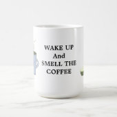 Wakker worden en de koffie smokkelen koffiemok (Center)