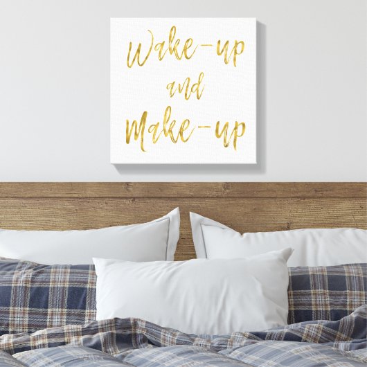 Wakker worden en een Inspirerend offerte maken Canvas Afdruk (Insitu (Slaapkamer))