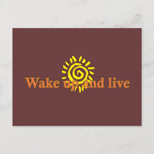 Wakker worden en leven briefkaart