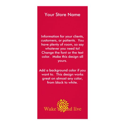 Wakker worden en leven reclamekaart (Voorkant)