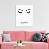 Wakker worden en make-up canvas afdruk (Insitu (Woonkamer))