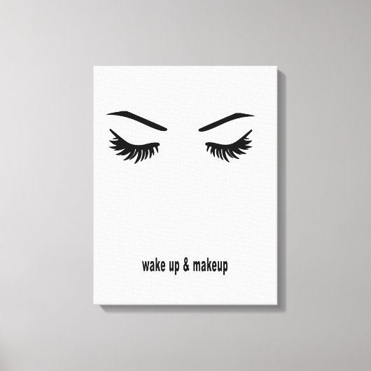 Wakker worden en make-up canvas afdruk (Voorkant)