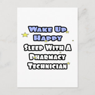 Wakker worden gelukkig... Slaap met de farmaceutis Briefkaart