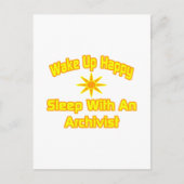 Wakker worden gelukkig... Slaap met een archivaris Briefkaart (Voorkant)