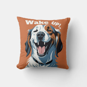 Wakker worden! Golden Retriever Pop Art beroemd ge Kussen