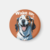 Wakker worden!!! Golden Retriever Pop Art beroemd Magneet (Voorkant)