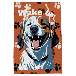 Wakker worden!!! Golden Retriever Pop Art beroemd  Medium Cadeauzakje