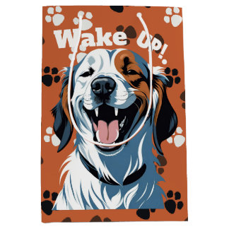 Wakker worden!!! Golden Retriever Pop Art beroemd Medium Cadeauzakje