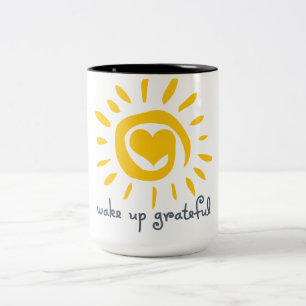 Wakker worden Grateful Tweekleurige Koffiemok