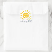 Wakker worden Grateful Vierkante Sticker (Tas)