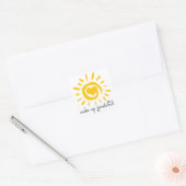 Wakker worden Grateful Vierkante Sticker (Envelop)