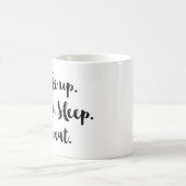 Wakker worden Hustle Sleep Koffiethee-Mok herhalen Koffiemok (Center)