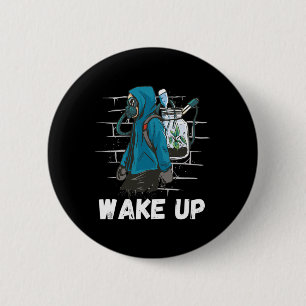 Wakker worden Klimaatverandering Rethink Earth Day Ronde Button 5,7 Cm