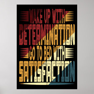 Wakker worden met bepaling poster