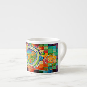 Wakker worden met kleur mok! espresso kop