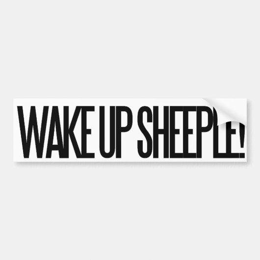 Wakker worden Sheeple Bumpersticker (Voorkant)