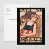 Wakker worden Tweede Wereldoorlog Briefkaart (Voorkant / Achterkant)