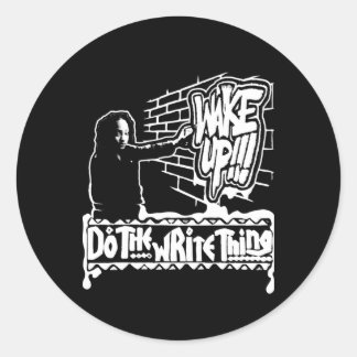 Wakker worden!!!... Wakker worden!!!... Wakker wor Ronde Sticker