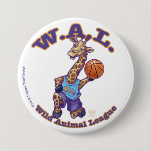 WAL Basketball Ronde Button 7,6 Cm