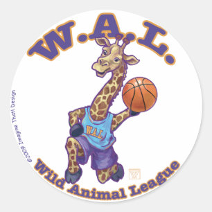 WAL Basketball Ronde Sticker