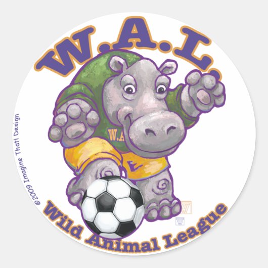 WAL Soccer Ronde Sticker (Voorkant)